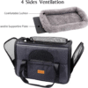 Cat Carrier, Portable Pet Carrier Bag for Cats and Small Dogs, Foldable Soft Sided Cat Transport Carrier, Airline Approved Pet Travel Carrier with Shoulder Strap, Removable Mat and Pet Bowl