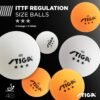 Performance 4 Player Ping Pong Paddle Set of 4 – Table Tennis Rackets, 6 – 3 Star Orange and White Balls