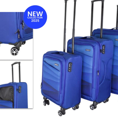 JB 2082 3-Piece Soft Luggage Set (Blue)