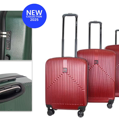 JB 2099 3-Piece Hardshell Luggage Set (Red)