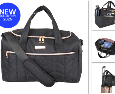 Compact Holdall Bag – 40x25x20 cm – Black