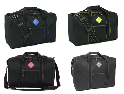 Compact Colourful Holdall – 40x25x20 cm – Grey, Lime, Blue, Pink