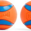 ChuckIt! Ultra Ball Dog Toy, Durable High Bounce Floating Rubber Dog Ball, Launcher Compatible Toy For Dogs, 2 Pack, Medium