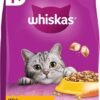 WHISKAS - 1+ Adult Dry Cat Food - 7kg - Biscuits Made with Chicken - Bulk Cat Food Bag