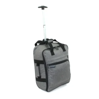 Ryanair Cabin Trolley Bag 40x25x20cm Under seat Wheel Case Luggage Travel Wizz (Grey)